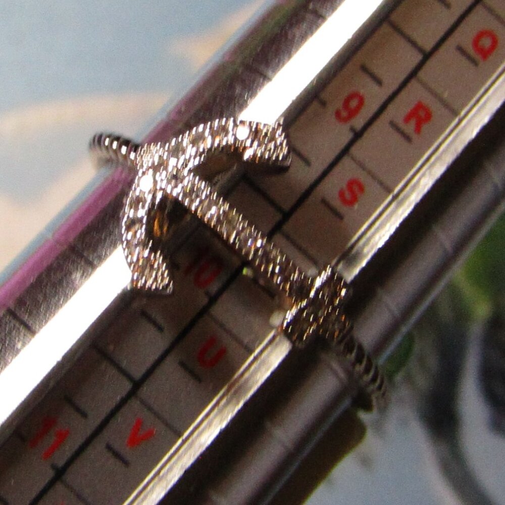 Stainless Steel Anchor | Cubic Zirconia | Women's Size 5 | Band | New